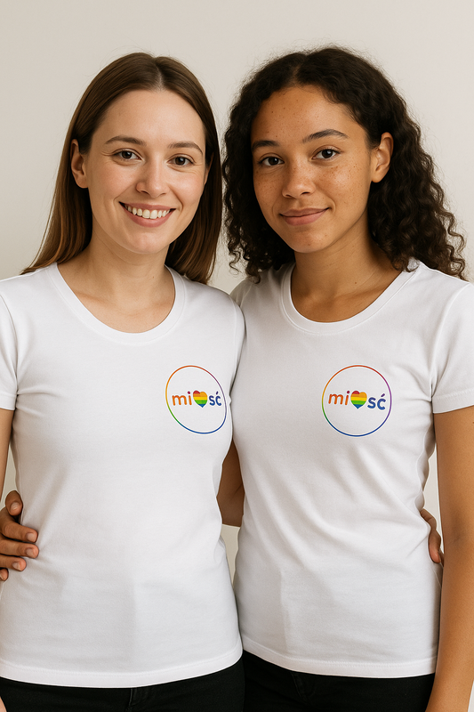T-shirt / koszulka MIŁOŚĆ LGBT damska – biała