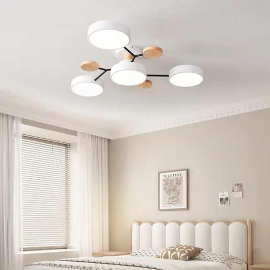 Nowoczesna Lampa Sufitowa LED 3 Barwy Światła | Żyrandol do Salonu Sypialni Jadalni | 48W-72W