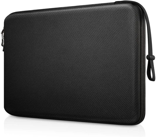 Etui na laptopa 13 14 15,6 cala EVA wodoodporne z paskami czarne