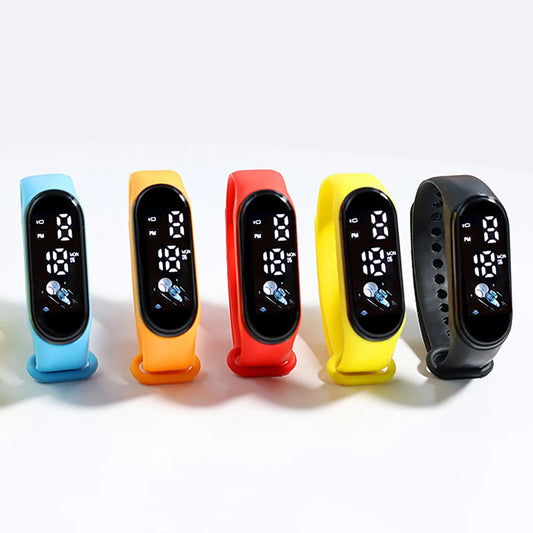 Smartwatch dla dzieci z cyfrowym wyświetlaczem – zegarek sportowy na silikonowej bransolecie
