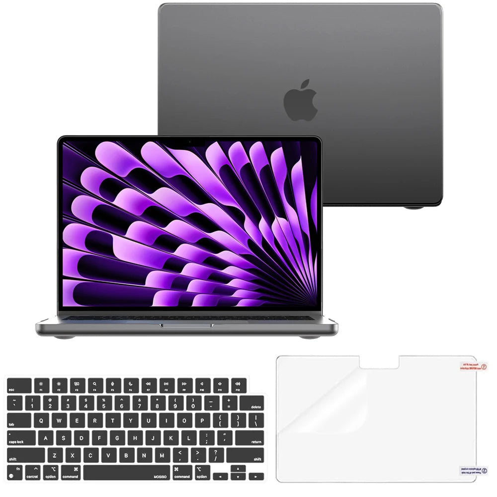 Etui do MacBook Air 13 M5 M4 M3 M2 / Air 15 M5 / Pro 14 16 M5 – matowa obudowa ochronna z powłoką anty-odcisk