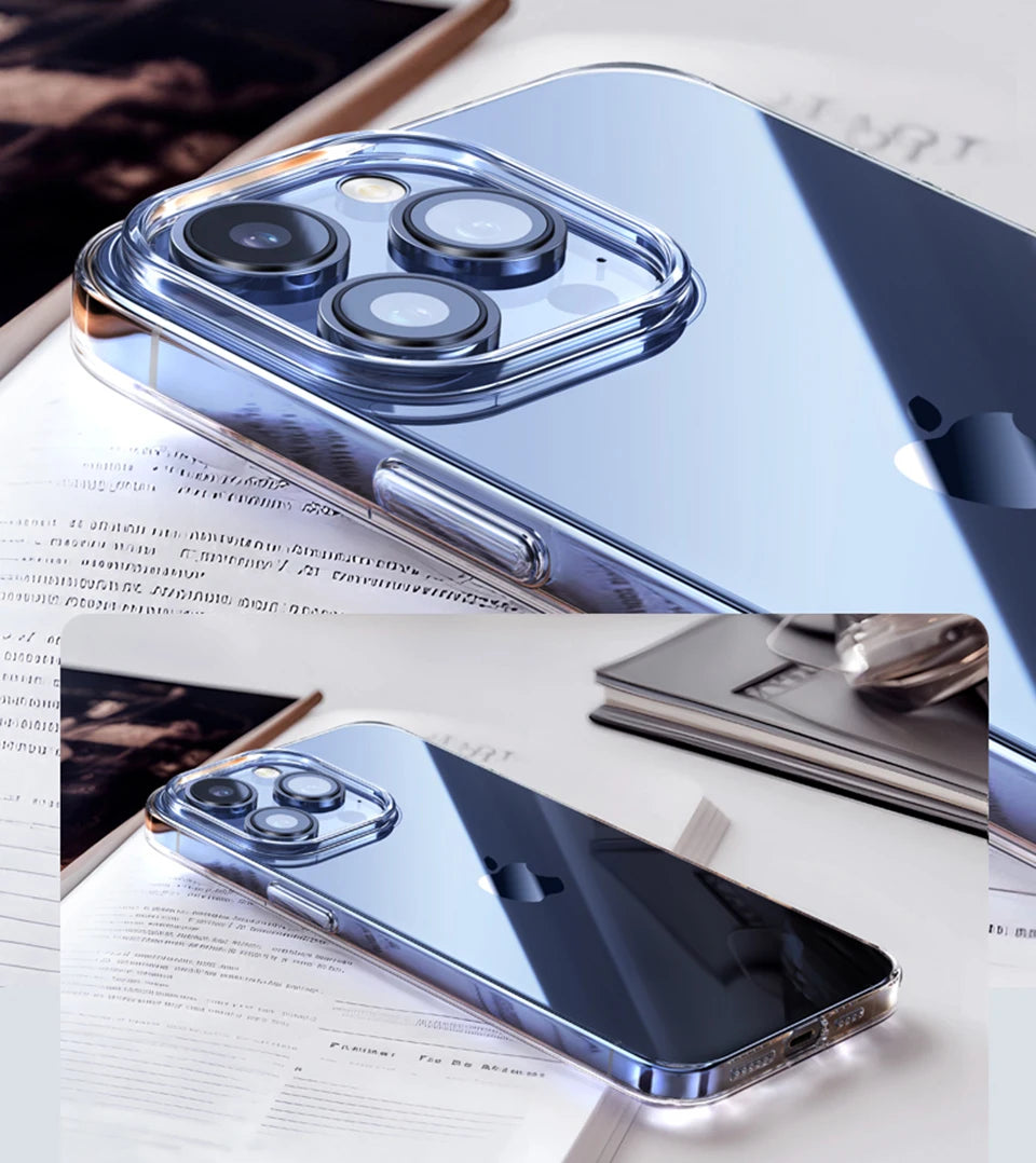 Przezroczyste etui silikonowe iPhone 16 15 14 13 12 11 Pro Max XR XS