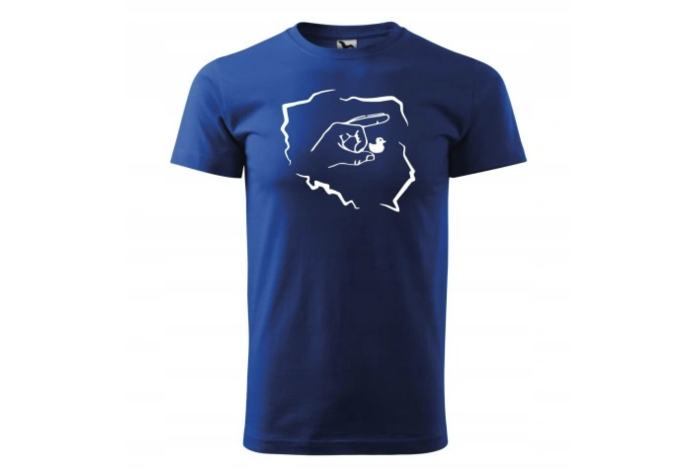 Niebieski t-shirt ANTY PiS – Kaczyński wykopany z Polski