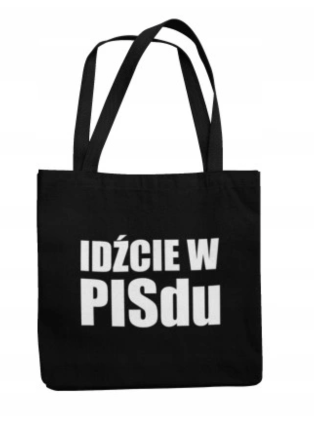TORBA BAWEŁNIANA czarna IDŹCIE W PIS DU