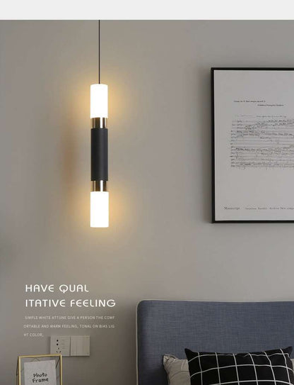 Lampa wisząca LED sufitowa dwukierunkowa 10W | Kuchnia, Salon, Bar | Czarna aluminiowa