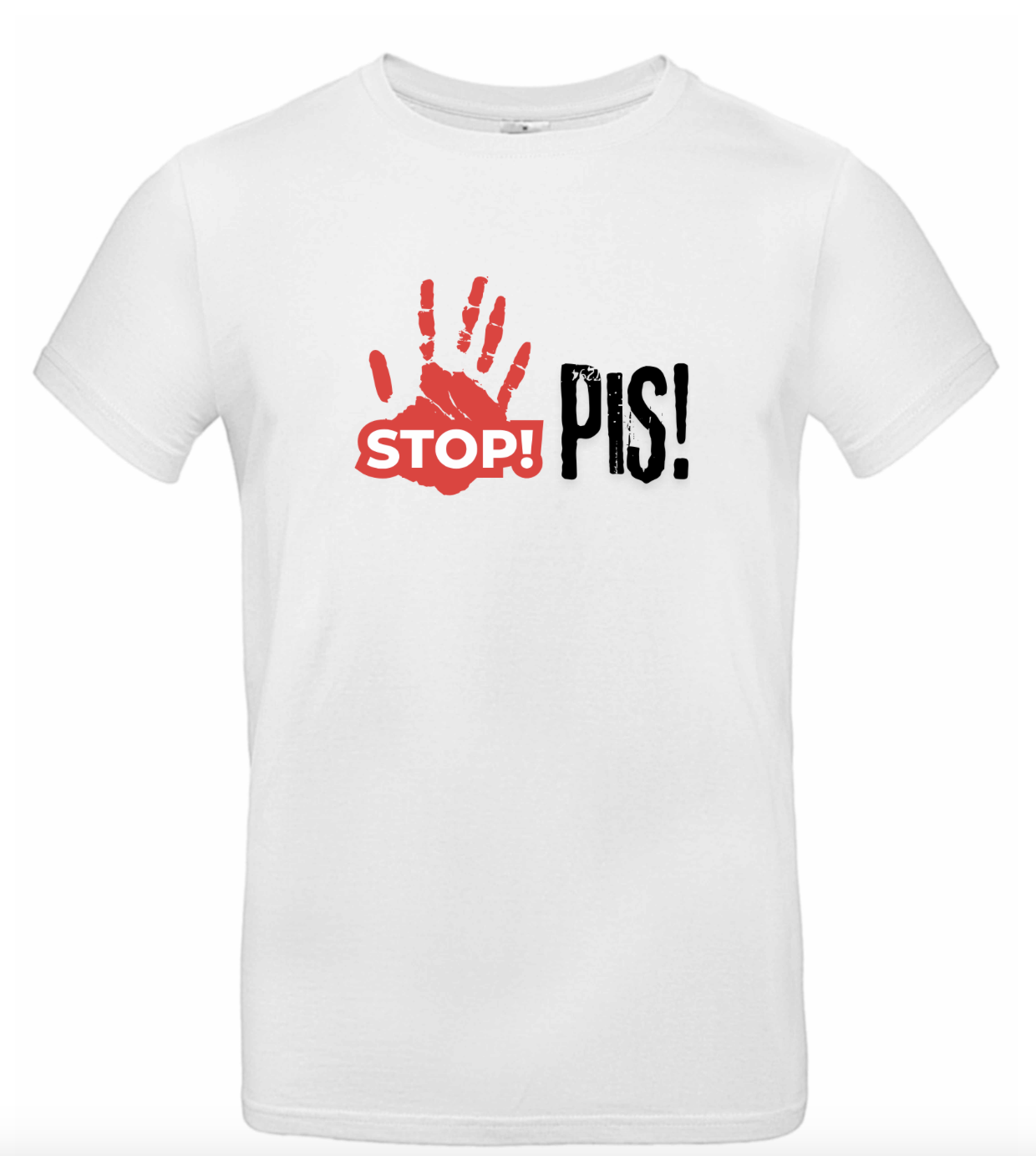 T-shirt / koszulka STOP PiS męska – biała