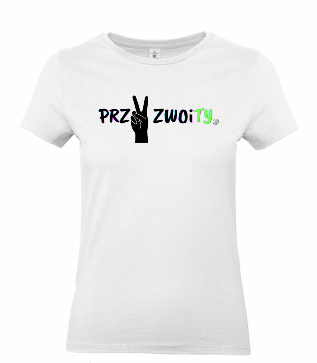 T-shirt / koszulka „PRZYZWOITY"– biała damska