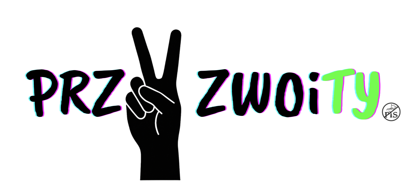 Biały kubek 330 ml z hasłem "PRZYZWOiTY"