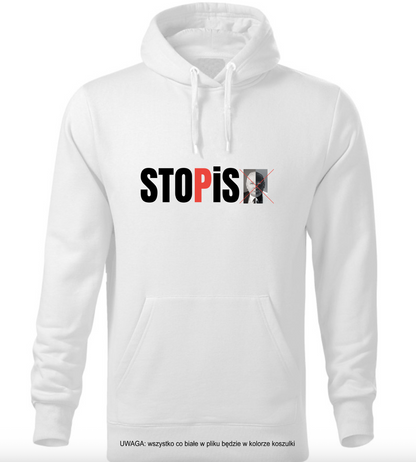 BLUZA STOP PiS I ANTY KACZYŃSKI – męska biała