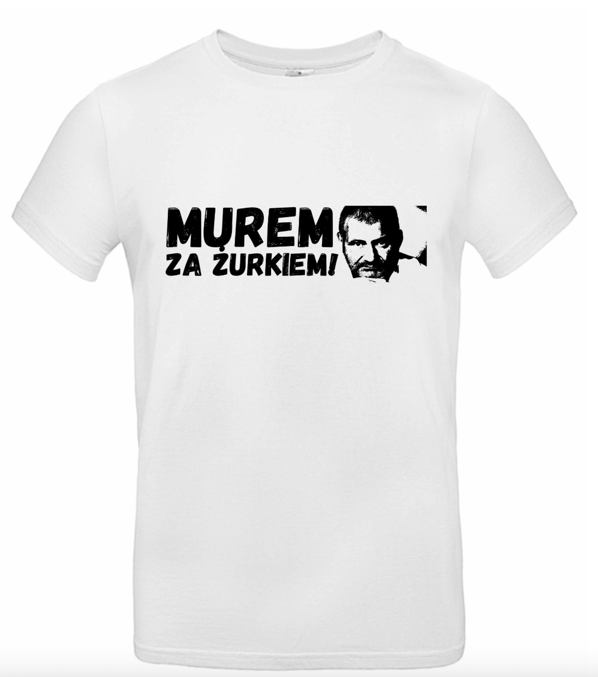 KOSZULKA T-SHIRT MUREM ZA ŻURKIEM – MĘSKA BIAŁA