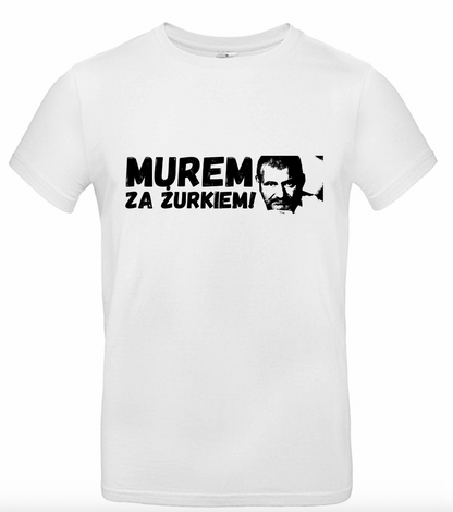 KOSZULKA T-SHIRT MUREM ZA ŻURKIEM – MĘSKA BIAŁA