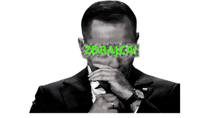 Biała koszulka / T-Shirt anty Nawrocki "ZDRAJCA" SAFE – edycja limitowana
