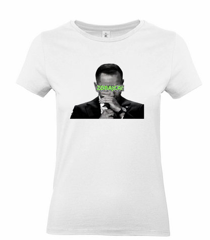 Biała koszulka damska / T-Shirt anty Nawrocki "ZDRAJCA" SAFE – edycja limitowana