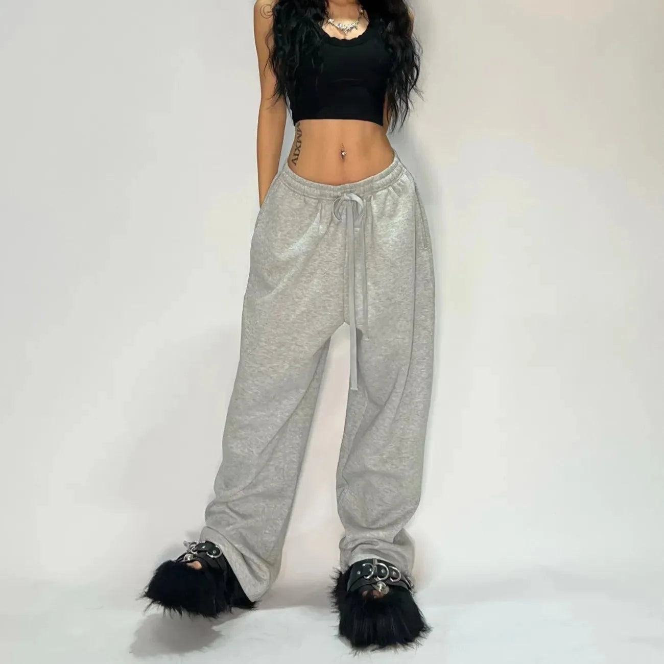 Spodnie Dresowe w Paski Unisex Jogging – Luźne Harajuku HipHop Streetwear