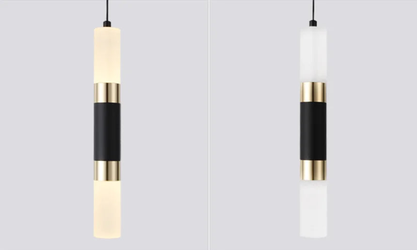 Lampa wisząca LED sufitowa dwukierunkowa 10W | Kuchnia, Salon, Bar | Czarna aluminiowa
