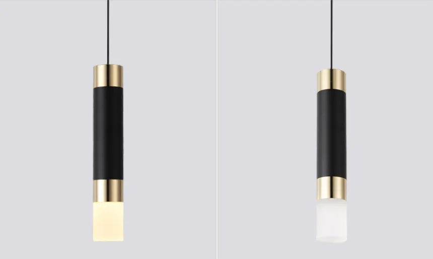 Lampa wisząca LED sufitowa dwukierunkowa 10W | Kuchnia, Salon, Bar | Czarna aluminiowa