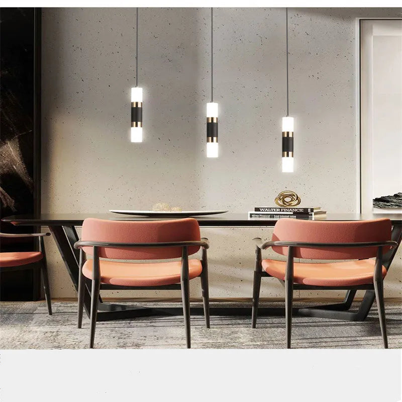 Lampa wisząca LED sufitowa dwukierunkowa 10W | Kuchnia, Salon, Bar | Czarna aluminiowa