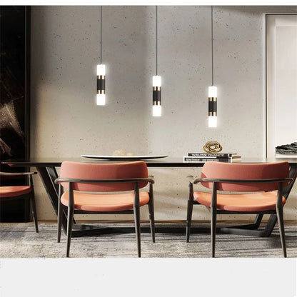 Lampa wisząca LED sufitowa dwukierunkowa 10W | Kuchnia, Salon, Bar | Czarna aluminiowa