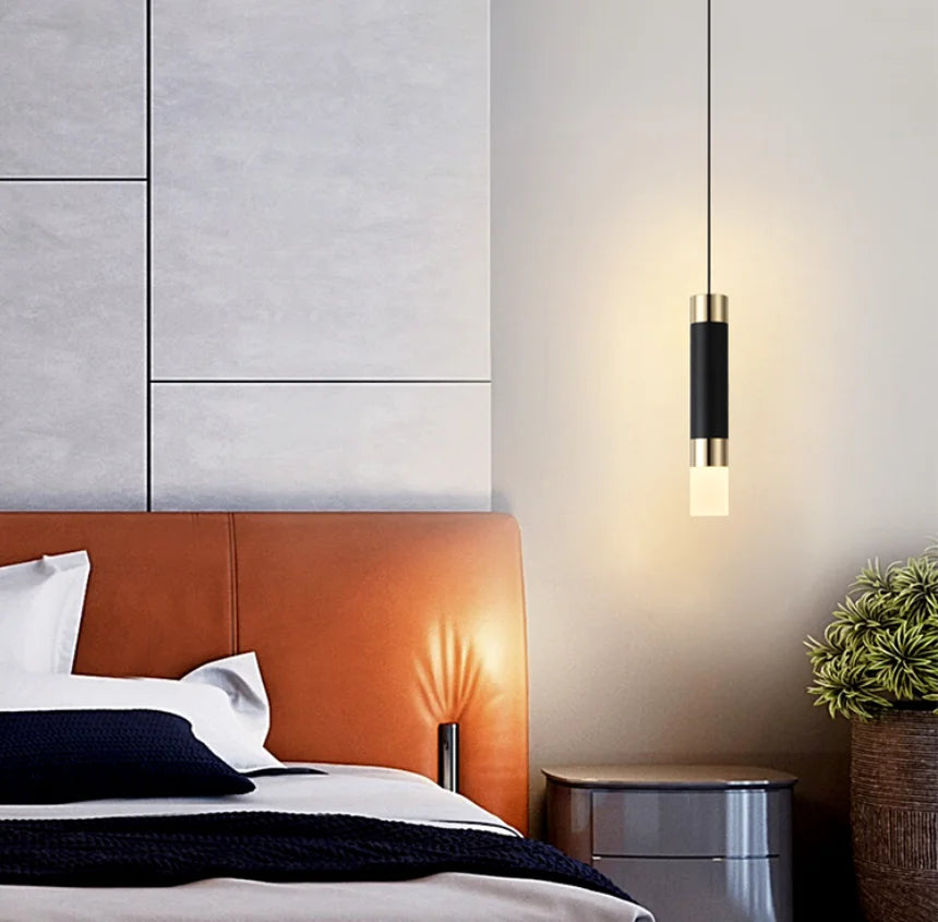Lampa wisząca LED sufitowa dwukierunkowa 10W | Kuchnia, Salon, Bar | Czarna aluminiowa