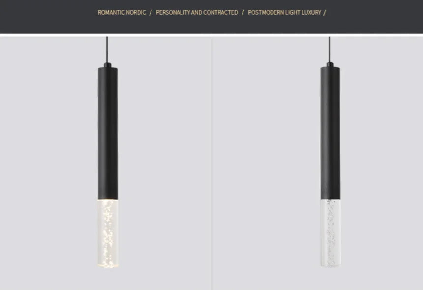Lampa wisząca LED sufitowa dwukierunkowa 10W | Kuchnia, Salon, Bar | Czarna aluminiowa