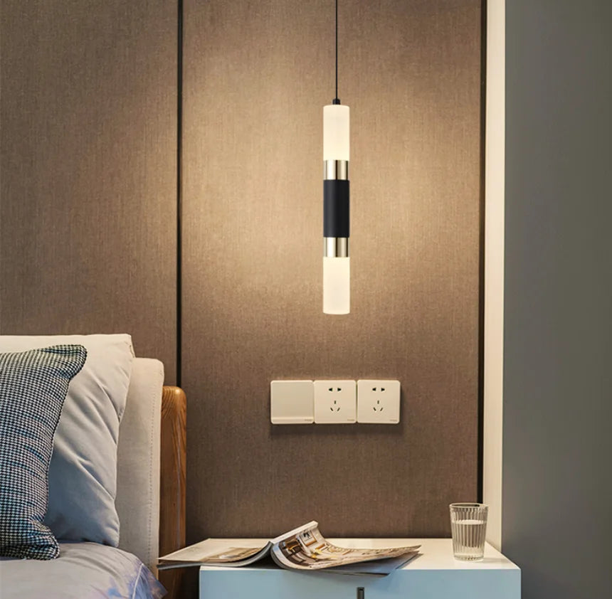 Lampa wisząca LED sufitowa dwukierunkowa 10W | Kuchnia, Salon, Bar | Czarna aluminiowa