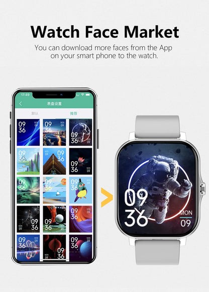 Smartwatch z rozmowami Bluetooth, monitorem zdrowia i GPS – ekran 2,01"