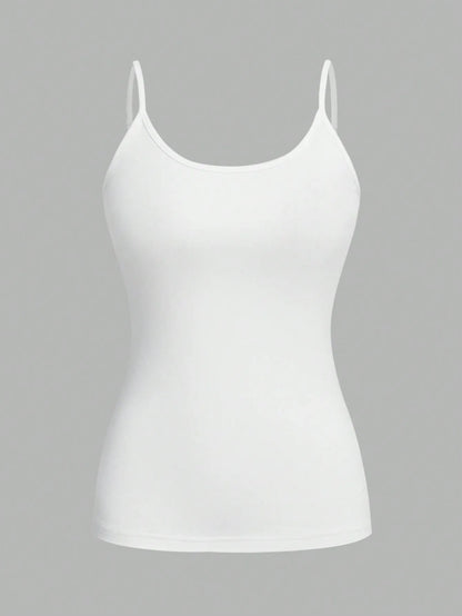 Top Damski na Ramiączkach Jednolity – Zestaw 4 Sztuk Camisole na Lato