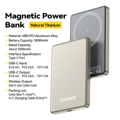 Powerbank magnetyczny 20W 5000mAh do iPhone MagSafe