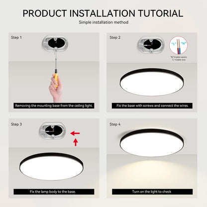 Lampa sufitowa LED 15W-50W | Plafon do kuchni, salonu, sypialni | 3000K/4000K/6500K | 220V