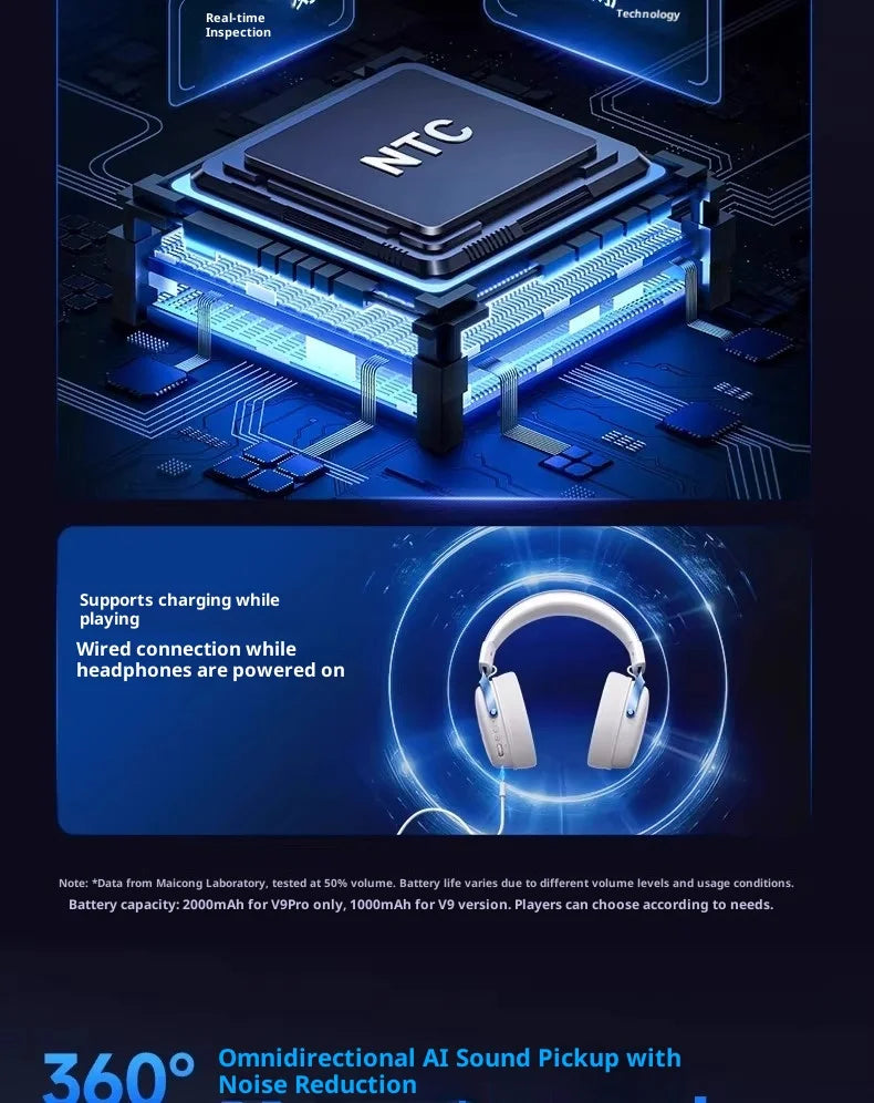 Słuchawki bezprzewodowe MCHOSE V9 Pro Bluetooth 3w1