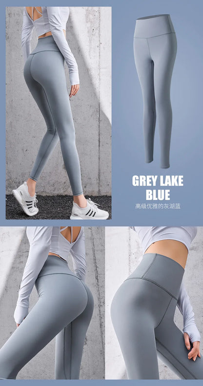 Legginsy Sportowe Prążkowane Bezszwowe – Wysoki Stan, Kontrola Brzucha, Joga