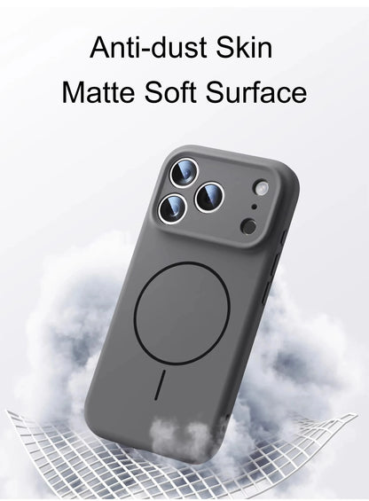 Magnetyczne Etui Silikonowe MagSafe iPhone 17 16 15 14 13 12 Pro Max Plus Air – Miękkie w Dotyku