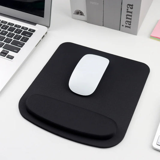 Podkładka pod mysz z podpórką pod nadgarstek - ergonomiczna, gumowa podstawa
