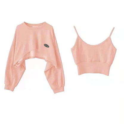 Bluza Damska Oversize Pullover z Kapturem – Jednolity Kolor Streetwear