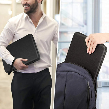 Etui na laptopa 13 14 15,6 cala EVA wodoodporne z paskami czarne