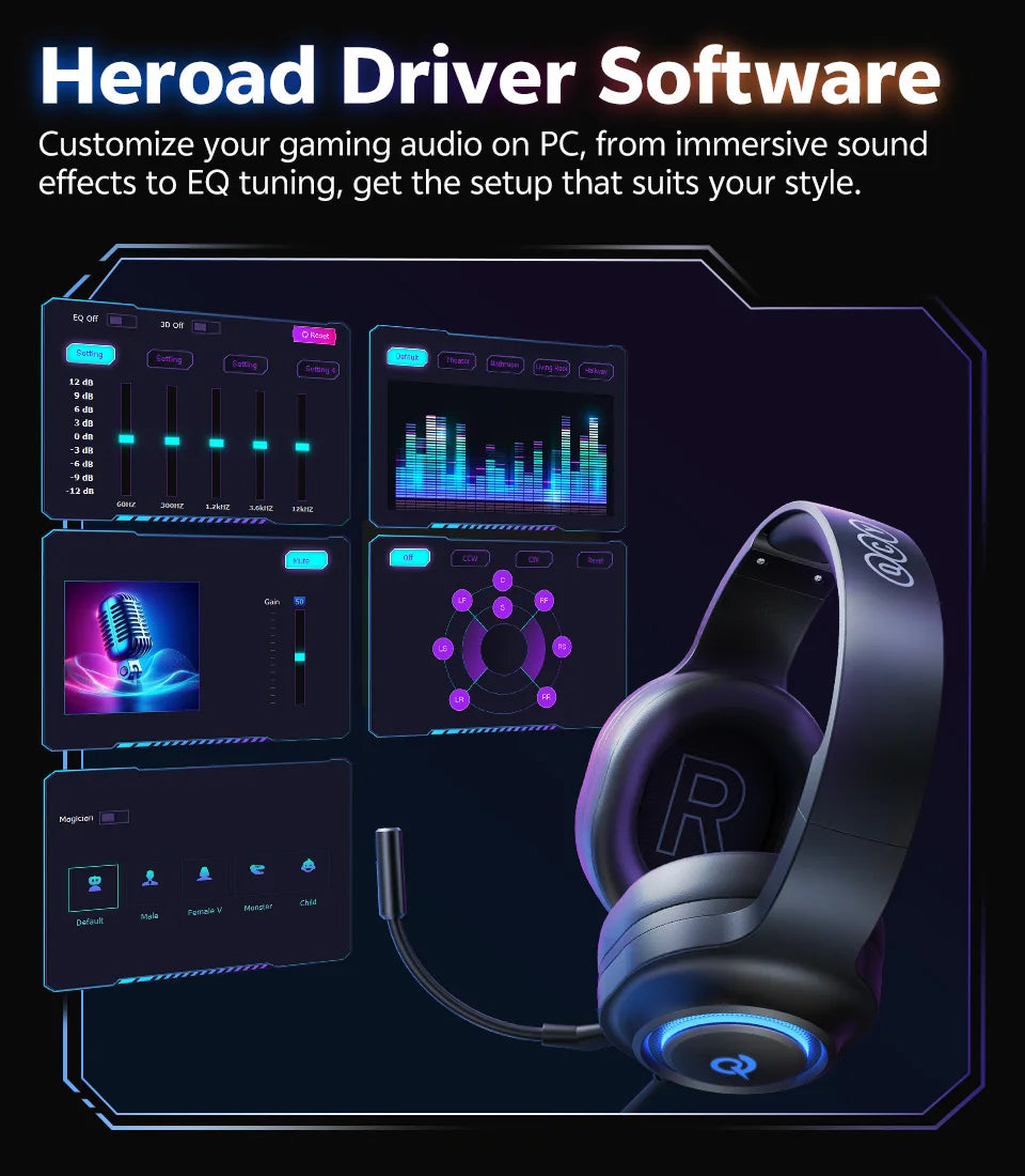 Słuchawki Bluetooth QCY Heroad V200 - 50mm Driver