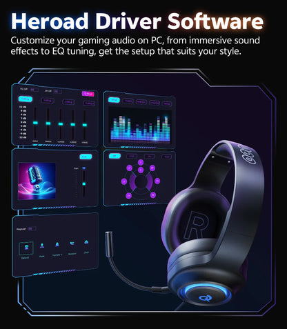 Słuchawki Bluetooth QCY Heroad V200 - 50mm Driver