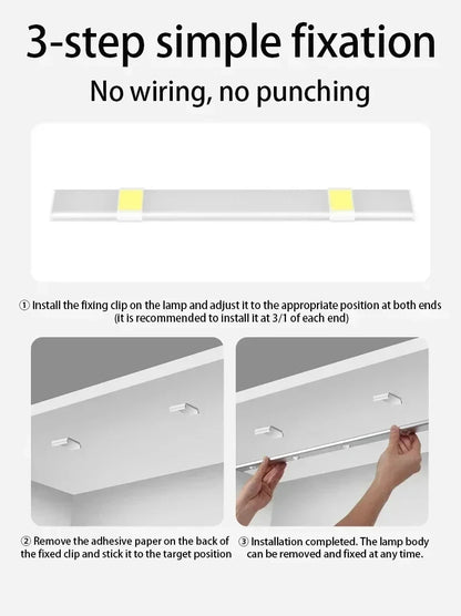 Lampka LED pod szafkę z czujnikiem ruchu – ładowanie USB-C, 3 barwy, przyciemnianie, 20/30/40/50 cm