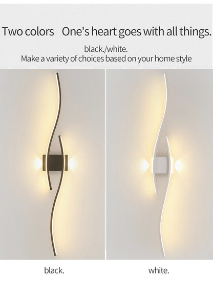 Kinkiet LED Ścienny Aluminiowy 12-18W Salon Sypialnia TV 60-80cm Czarny