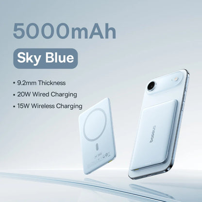 Baseus Power Bank 5000mAh 15W Magnetyczny Wireless