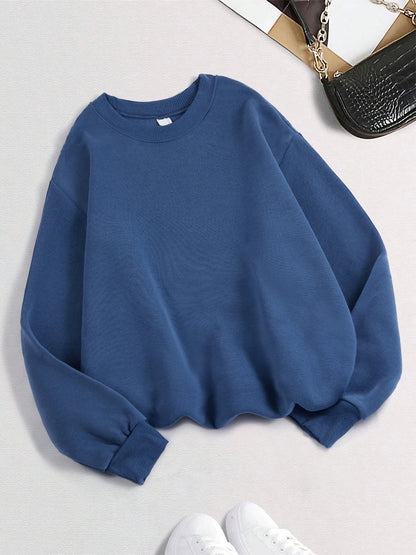 Ciepła Bluza Polarowa Damska bez Kaptura – Luźny Pullover na Jesień Zimę