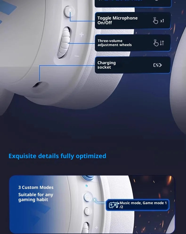 Słuchawki bezprzewodowe MCHOSE V9 Pro Bluetooth 3w1