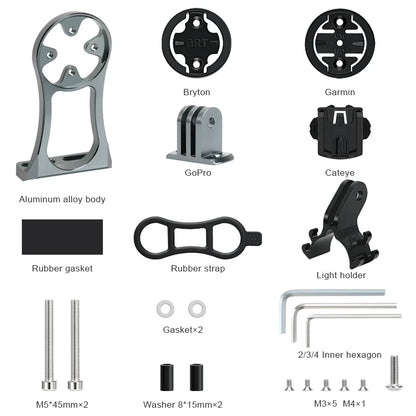 RIDERACE Bicycle Computer Holder Bike Handlebar Camera Mount Cycling Stopwatch Speedometer Bracket for Garmin Edge Bryton CatEye