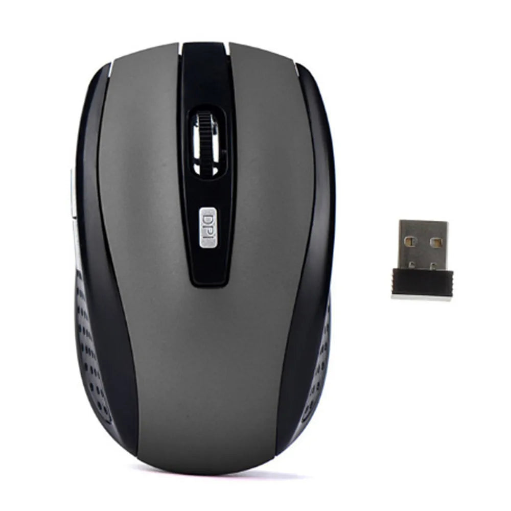 Mysz bezprzewodowa 2.4G optyczna 1200 DPI 6 przycisków cicha USB do PC Mac laptop