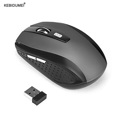 Mysz bezprzewodowa 2.4G optyczna 1200 DPI 6 przycisków cicha USB do PC Mac laptop