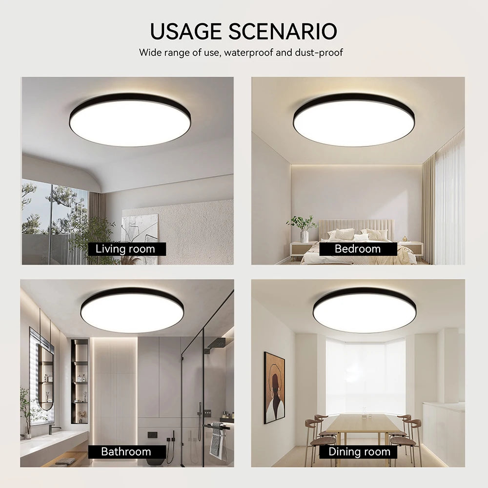 Lampa sufitowa LED 15W-50W | Plafon do kuchni, salonu, sypialni | 3000K/4000K/6500K | 220V