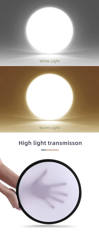 Plafon LED 18W/30W/40W IP44 do łazienki, kuchni i salonu – zimna, neutralna i ciepła biel