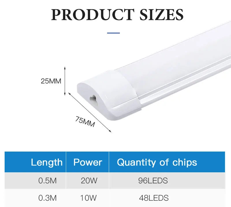 Lampka LED pod szafkę kuchenną 5W 10W 20W – zimna/ciepła biel 220V