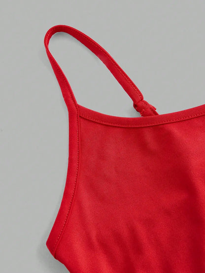Top Damski na Ramiączkach Jednolity – Zestaw 4 Sztuk Camisole na Lato