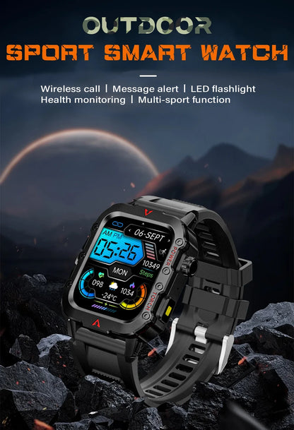 Smartwatch LAXASFIT Q11 – Latarka LED, Monitorowanie Zdrowia, Sport